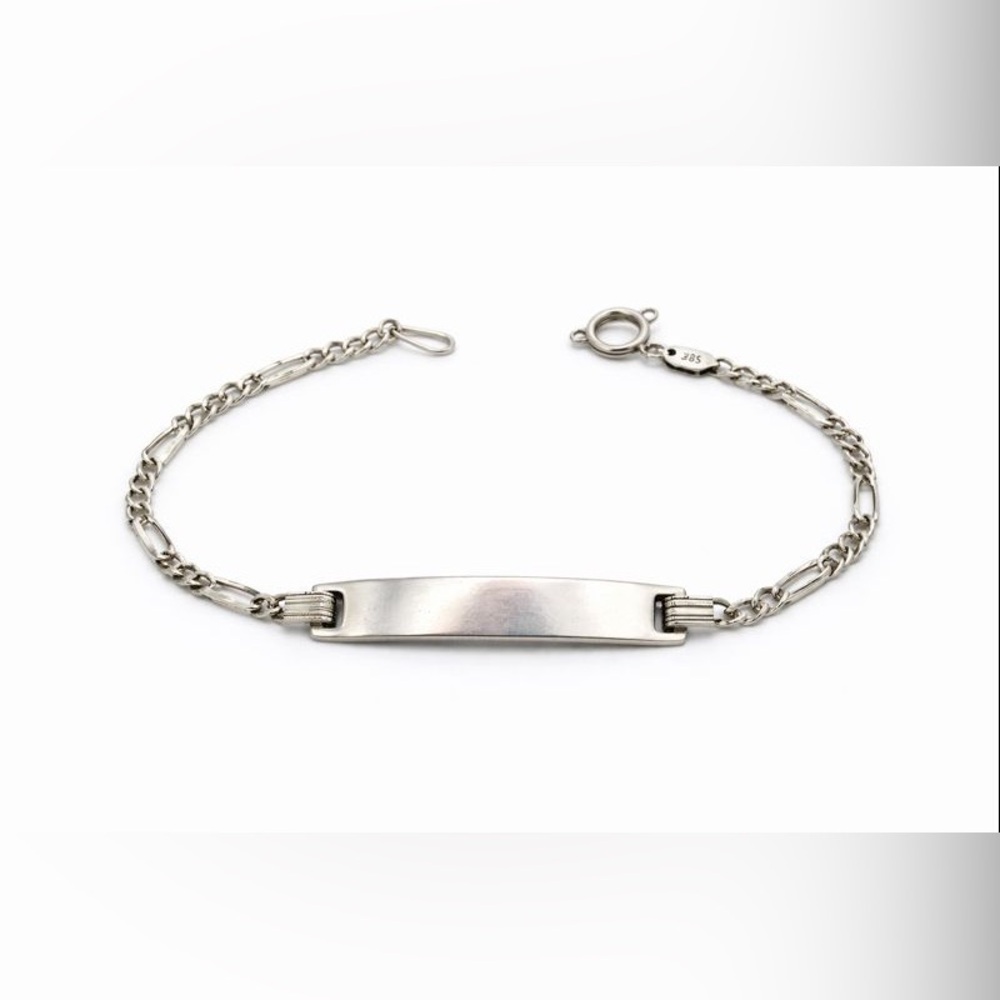 S925 Nameplate Bar Bracelet 5.5”